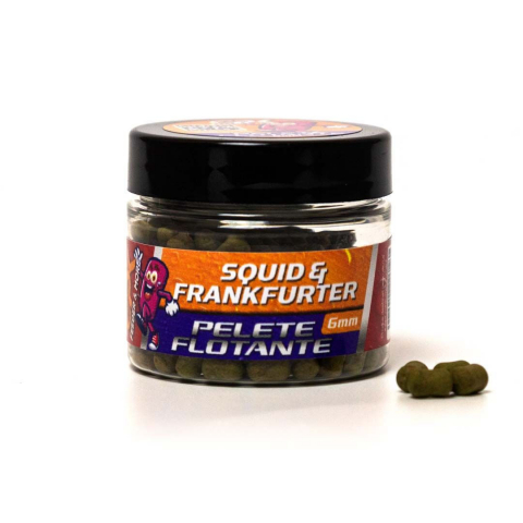 Пелетс - Плавающие пелеты FEEDER SQUID & FRANKFURTER (negru) 6mm 20g