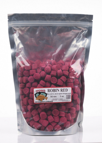 Nada, momeala, aditivi - Pellets incet solubil Robin Red 16mm 1kg TRAFEI