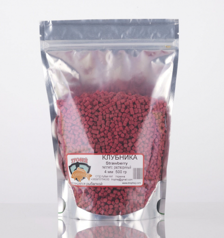 Nada, momeala, aditivi - Pellets prafuitor capsuna 4mm 0.5kg TRAFEI