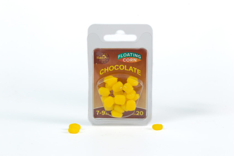 Momeala artificiala - Porumb din Silicon Flotant in Dip DOLPHIN Ciocolata 7-9 mm, 20 buc.