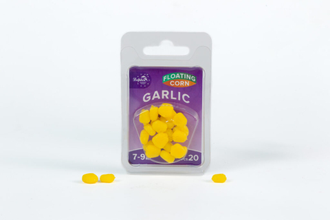 Momeala artificiala - Porumb din Silicon Flotant in Dip DOLPHIN Usturoi 7-9 mm, 20 buc.