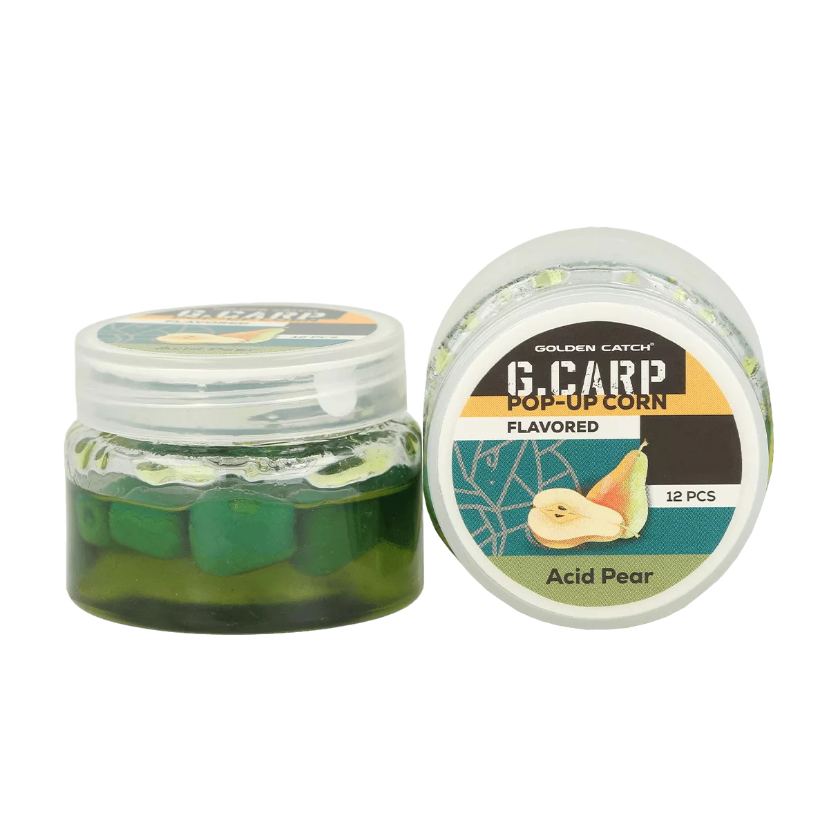 Momeala artificiala - Porumb Silicon în dip GC G.Carp Pop-Up Flavored Acid Pear 10mm, 12buc.