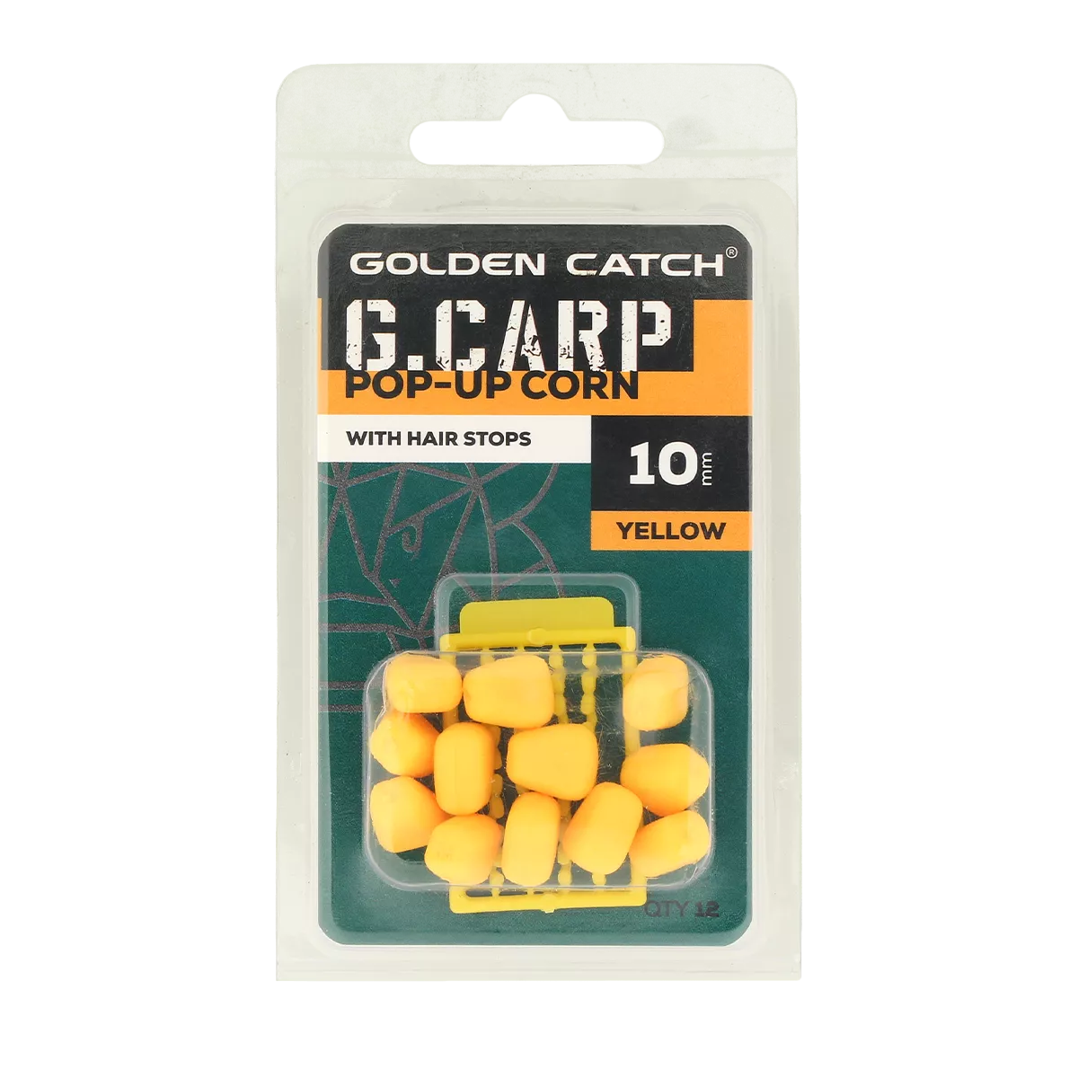 Momeala artificiala - Porumb Silicon în dip GC G.Carp Pop-Up Flavored Corn Yellow 10mm, 12buc.