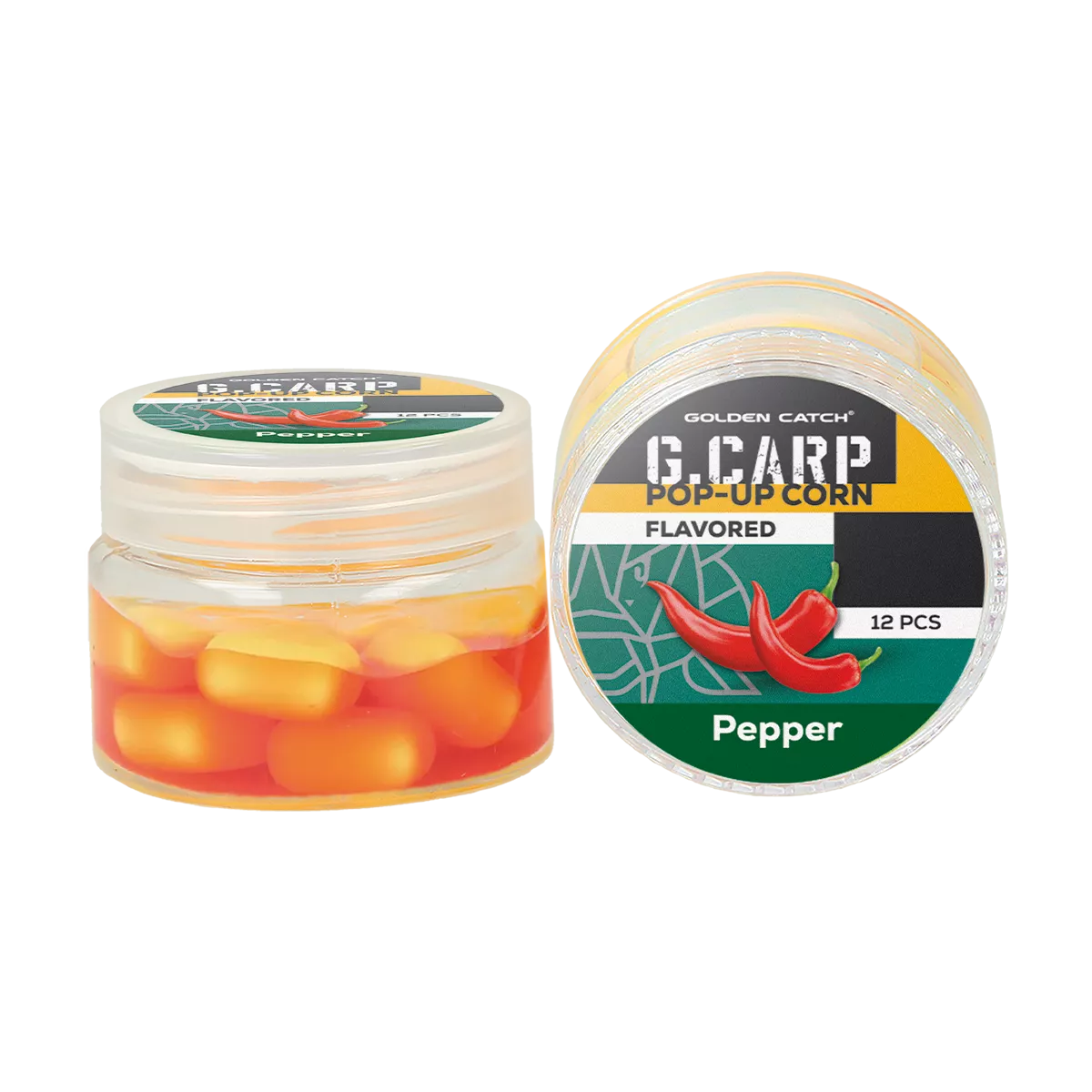 Momeala artificiala - Porumb Silicon în dip GC G.Carp Pop-Up Flavored Pepper 10mm, 12buc.