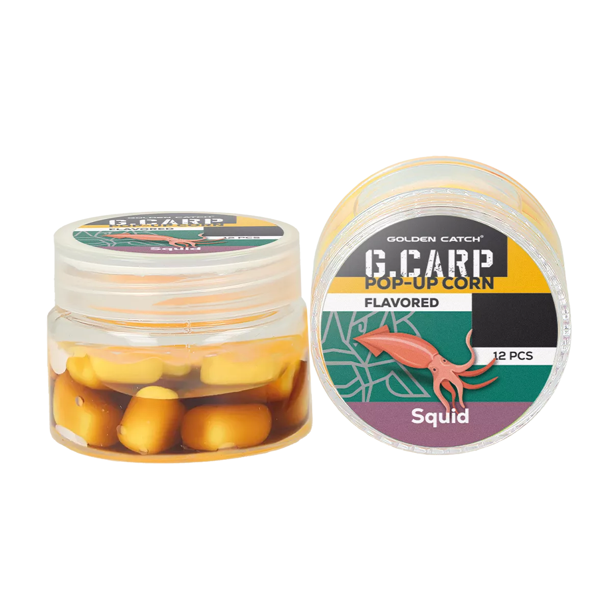 Momeala artificiala - Porumb Silicon în dip GC G.Carp Pop-Up Flavored Squid 10mm, 12buc.