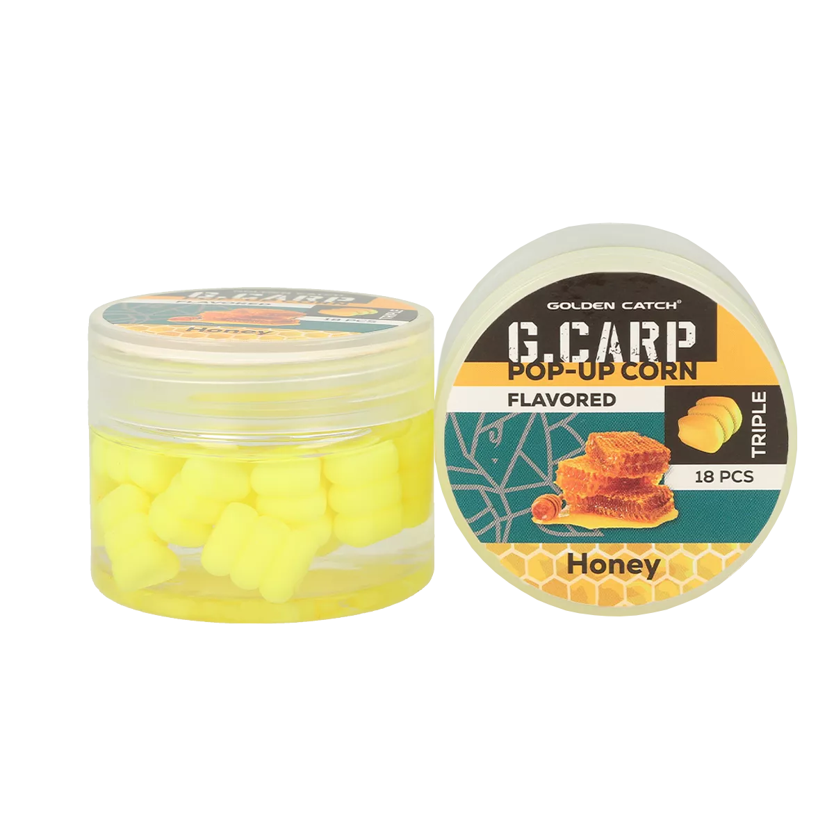 Momeala artificiala - Porumb Silicon în dip GC G.Carp Pop-Up Triple Flavored Honey 18buc.