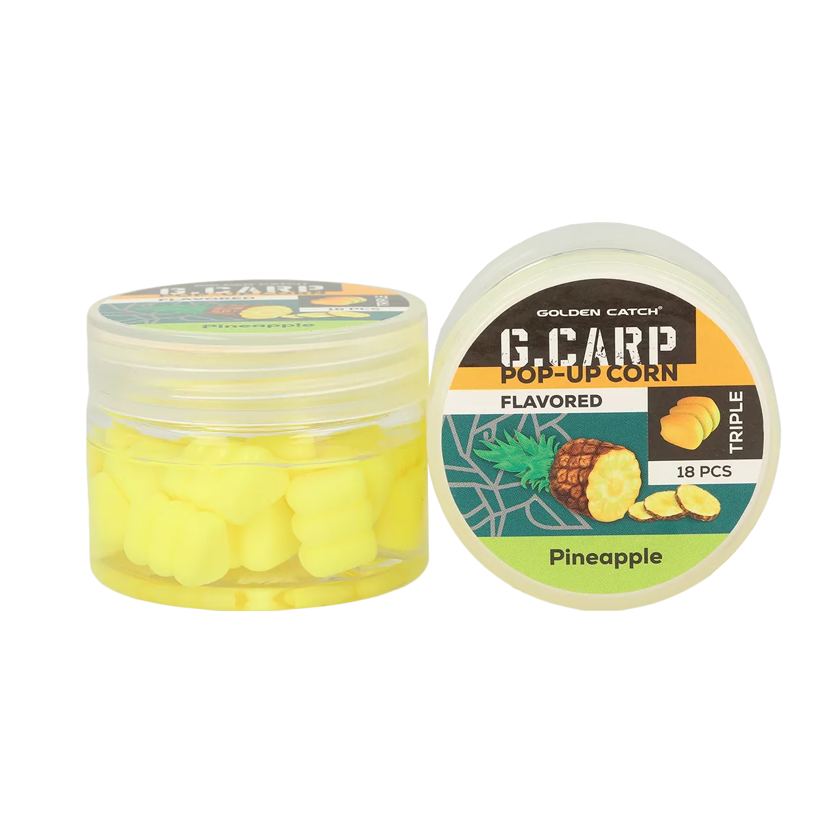 Momeala artificiala - Porumb Silicon în dip GC G.Carp Pop-Up Triple Flavored Pineapple 18buc.