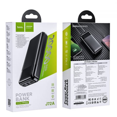 PowerBank 20.000mAh/LED Hoco J72A Easy travel Black [9]