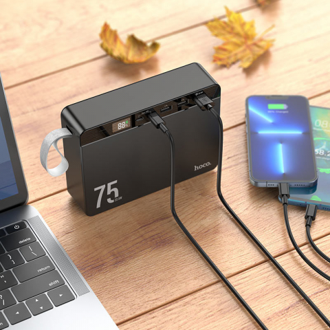 PowerBank 75 000mAh Hoco J94 Overlord 22.5W fully compatible PD20W/QC/LCD White [6]