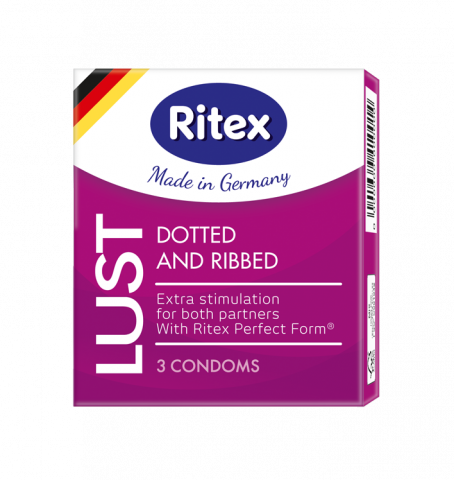 Prezervative - RITEX LUST - Cu noduri şi striaţii, 3buc [0]