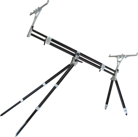 Rod Pod, picheti, suporti - Rod Pod Meccanica Vadese NICK 4 RODS BLACK TUBES & STEEL JOINTS