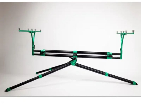 Rod Pod, picheti, suporti - Rod Pod Meccanica Vadese REVOLUTION 4 RODS BLACK TUBES & ACID GREEN ANODAIZED JOINTS