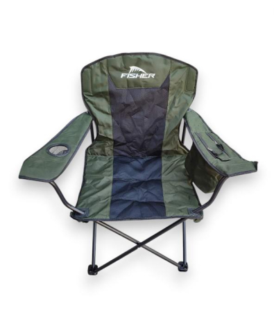 Scaune - Scaun cu suport PENTRU PAHAR SI BUZUNAR TERMO negru cu verde 58*58*90