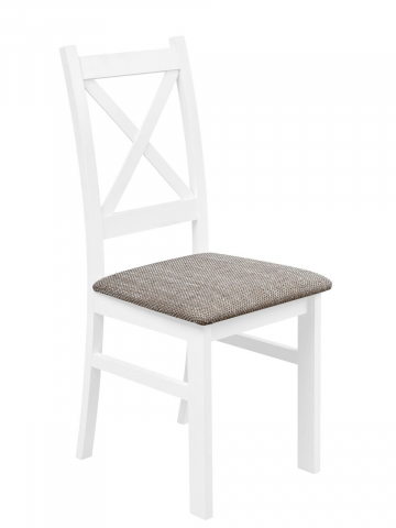 Mobilă și interior - Scaun NILO alb cu material deschis la culoare