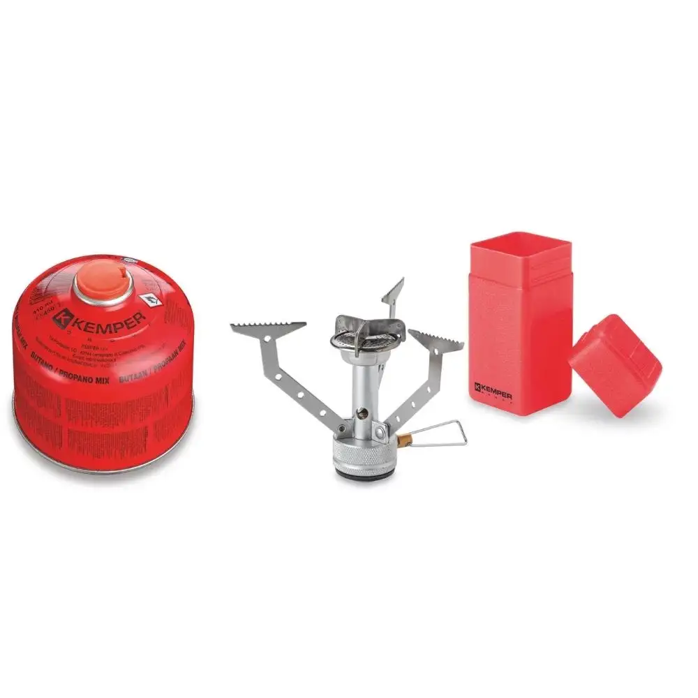 Плитки, горелки - Походная газовая плита с газовым баллоном 410ml KEMPER KE3009C