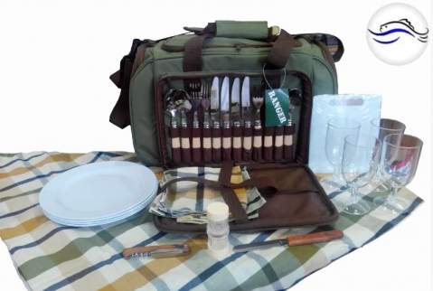 Vesela - Set pentru picnic Pic Rest pentru 4 persoane verde