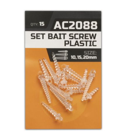 Pescuit la crap - Set suruburi plastic ORANGE pentru pop-up 10,15,20mm 15buc.