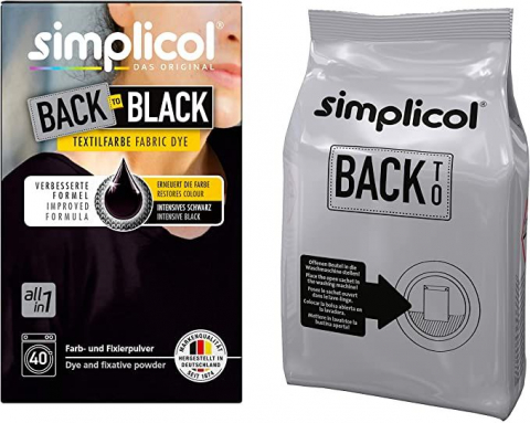 SIMPLICOL Back-to-BLACK - Vopsea pentru reimprospatarea/revigorarea culorii in masina de spalat (negru), 400 g [4]