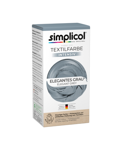 Vopsele pentru haine - SIMPLICOL Intensiv - Elegantes Grau - Vopsea pentru haine si textile in masina de spalat, Gri elegant