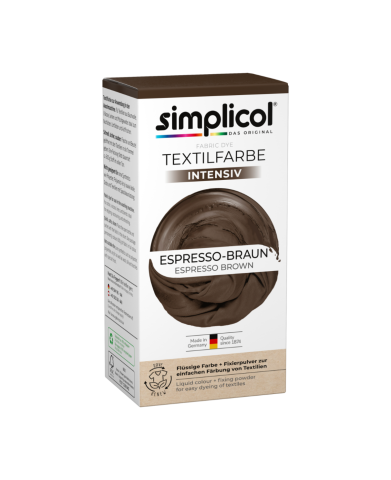 Краска для одежды - SIMPLICOL Intensiv - Espresso-Braun - Краска для окрашивания одежды в стиральной машине, коричневый эспрессо