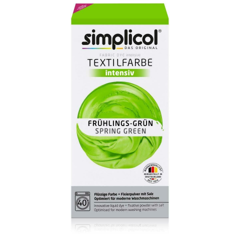 Краска для одежды - SIMPLICOL Intensiv - Frühlings-Grün, Краска для окрашивания одежды в стиральной машине, Frühlings-Grün