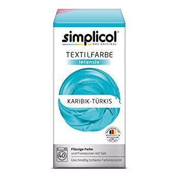 Краска для одежды - SIMPLICOL Intensiv -Karibik-Türkis, Краска для окрашивания одежды в стиральной машине