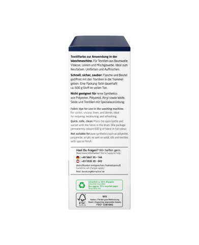 SIMPLICOL Intensiv-Nacht Blau Краска для окрашивания одежды в стиральной машине, синяя ночь [4]