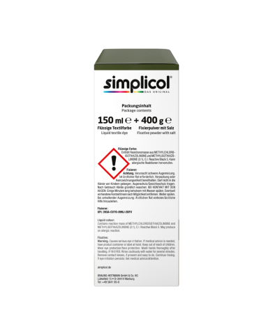 SIMPLICOL Intensiv - Oliv-Grün, Vopsea pentru haine si textile in masina de spalat, Oliv-Grün [7]