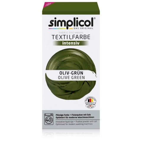 Краска для одежды - SIMPLICOL Intensiv - Oliv-Grün, Краска для окрашивания одежды в стиральной машине, Oliv-Grün