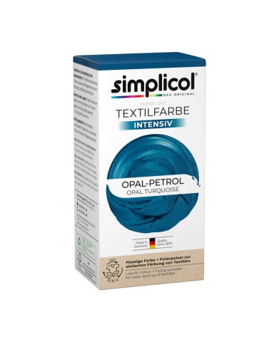 Vopsele pentru haine - SIMPLICOL Intensiv - Opal-Petrol, Vopsea pentru haine si textile in masina de spalat, Opal-Petrol