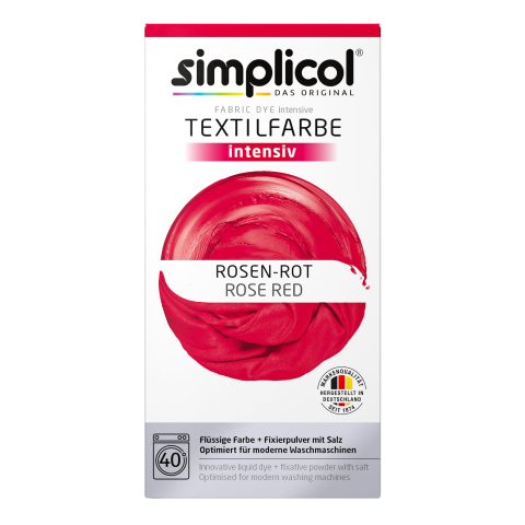 Краска для одежды - SIMPLICOL Intensiv - Rosen-Rot Краска для окрашивания одежды в стиральной машине, красная роза