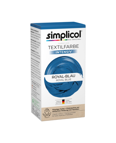 Краска для одежды - SIMPLICOL Intensiv - Royal-Blau, Краска для окрашивания одежды в стиральной машине, Royal-Blau