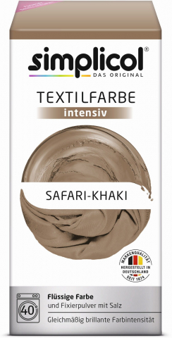 Краска для одежды - SIMPLICOL Intensiv - Safari-Khaki, Краска для окрашивания одежды в стиральной машине, Safari-Khaki