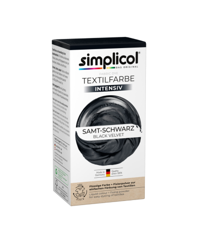 Краска для одежды - SIMPLICOL Intensiv - Samt-Schwarz - Краска для окрашивания одежды в стиральной машине, бархатный черный