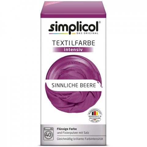 Краска для одежды - SIMPLICOL Intensiv - Sinnliche Beere, Краска для окрашивания одежды в стиральной машине, Sinnliche Beere
