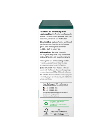 SIMPLICOL Intensiv - Wald-Grun, Краска для окрашивания одежды в стиральной машине, зеленый лес [5]
