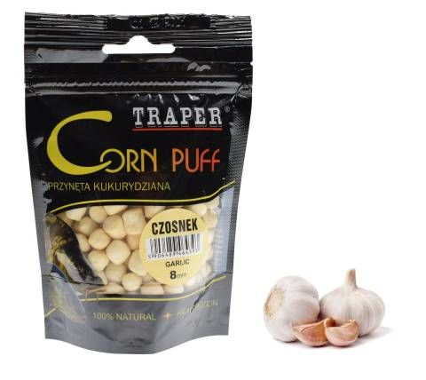Nada si momeala - Traper Corn Puff floricele pentru pescuit 4mm, Usturoi