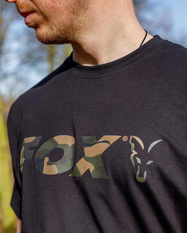 Tricou FOX Black/Camo Logo, mărimea L [2]