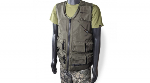 Для охотников - Жилетка охотника с патронташем LeRoy (twill, oliva)