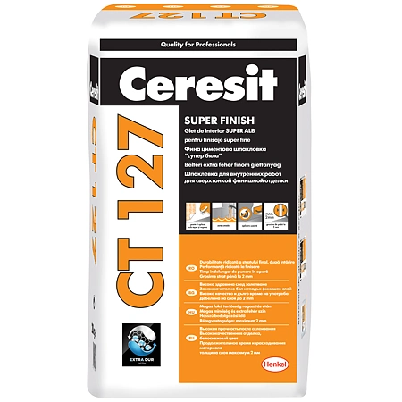 Glet Ceresit CT 127 pentru finisaje fine, pe baza de ciment, interior, 20 kg [1]