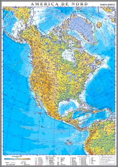 America de Nord. Harta fizica [1]