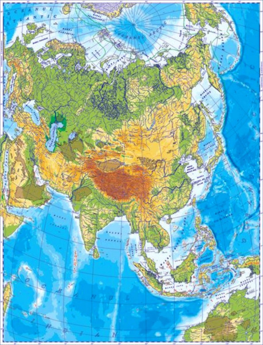 Asia. Harta fizica [1]