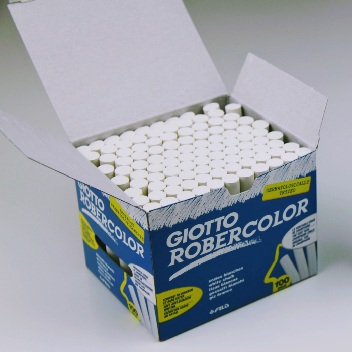 Creta alba fara praf 100 buc/set Giotto Robercolor [2]