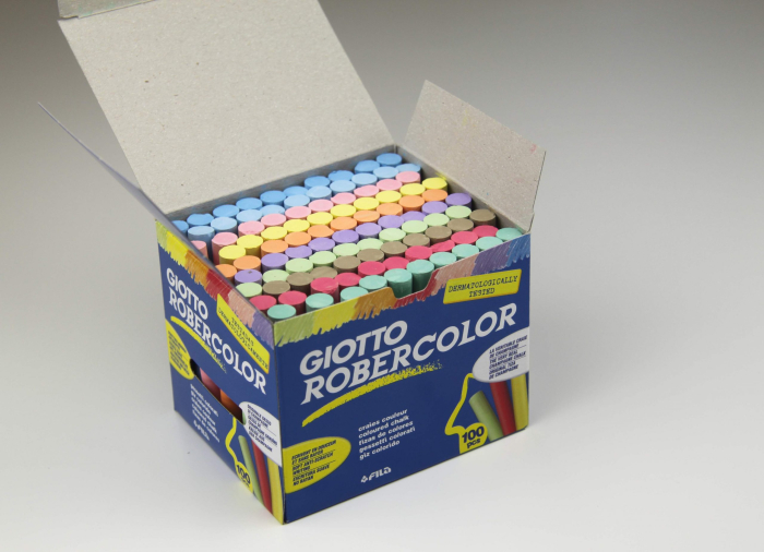 Creta colorata fara praf multicolor 100 buc/set Giotto Robercolor [2]
