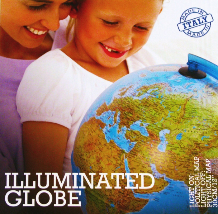 Glob geografic pamantesc iluminat, 30 cm [13]