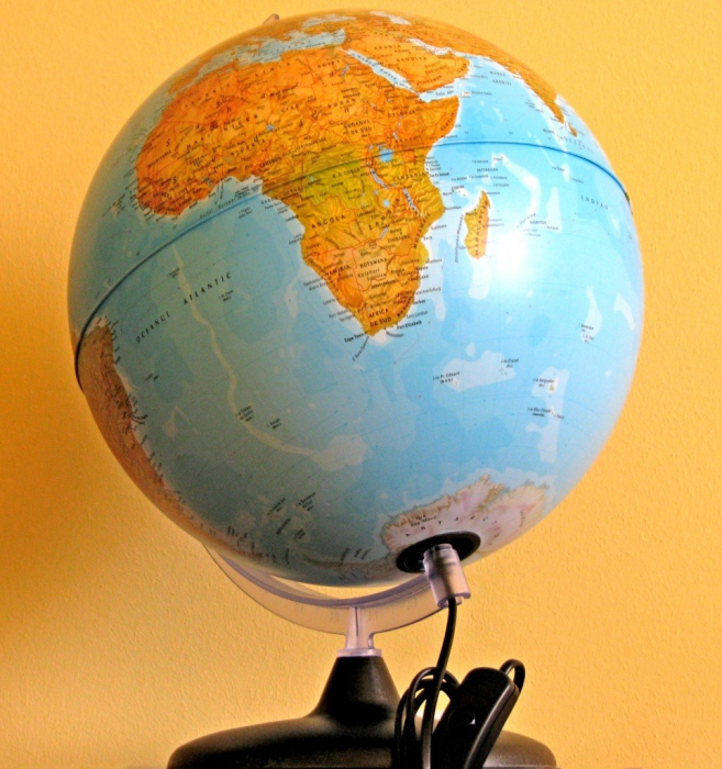 Glob geografic pamantesc iluminat, 30 cm [6]