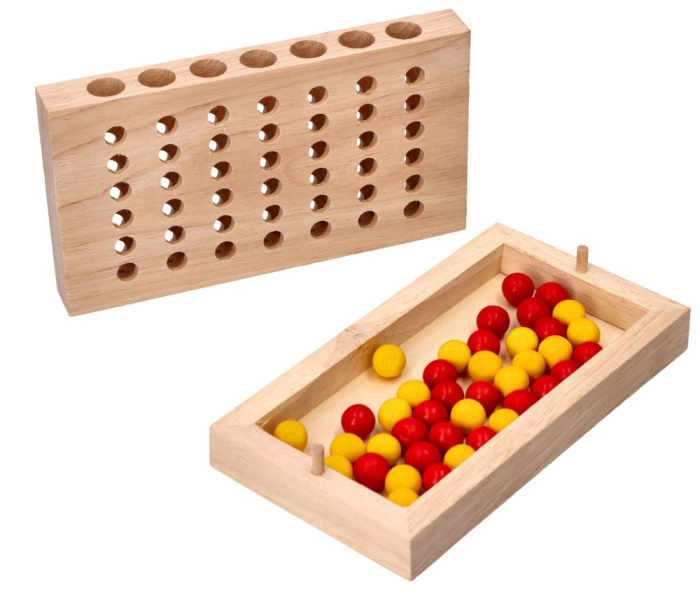 Joc 4 pe un rand, lemn [3]