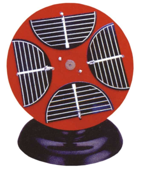 Panou solar cuplat cu motor electric, pe suport [2]