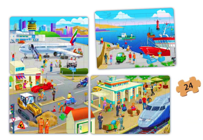 Puzzle 4 in 1 - Orasul meu [8]