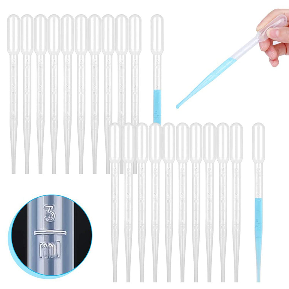 Set 100 pipete, transparente, capacitate 3ml, lungime 155mm [3]